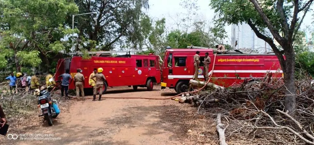  Sudden fire in co-operative spinning .. machines, threads, cotton burning